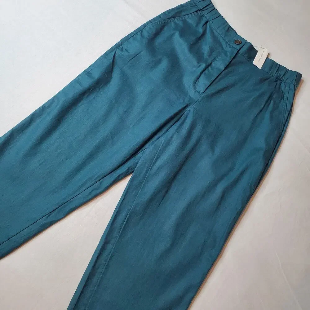 Banana Republic Women Size S NWT Tapered Linen-Blend Pant Green 706574